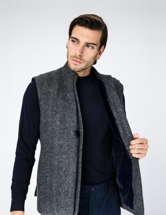 SUDAIRYA No.28 | Gray - Blue Fur Lining