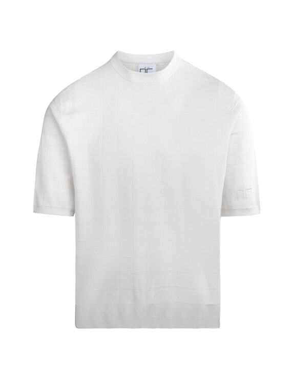 ACE KNITTED TSHIRT | WHITE